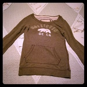 Grey hollister swearter